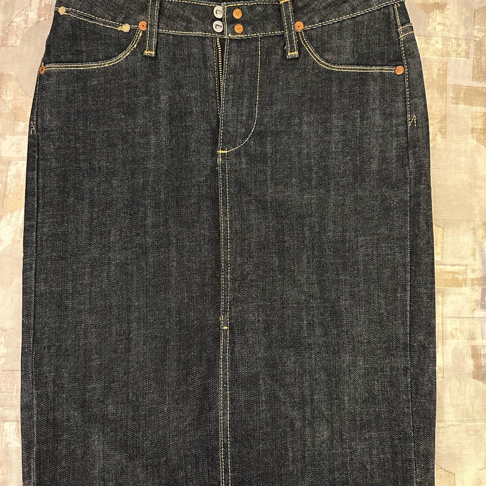 AG Adriano Goldschmied Dark Denim Skirt